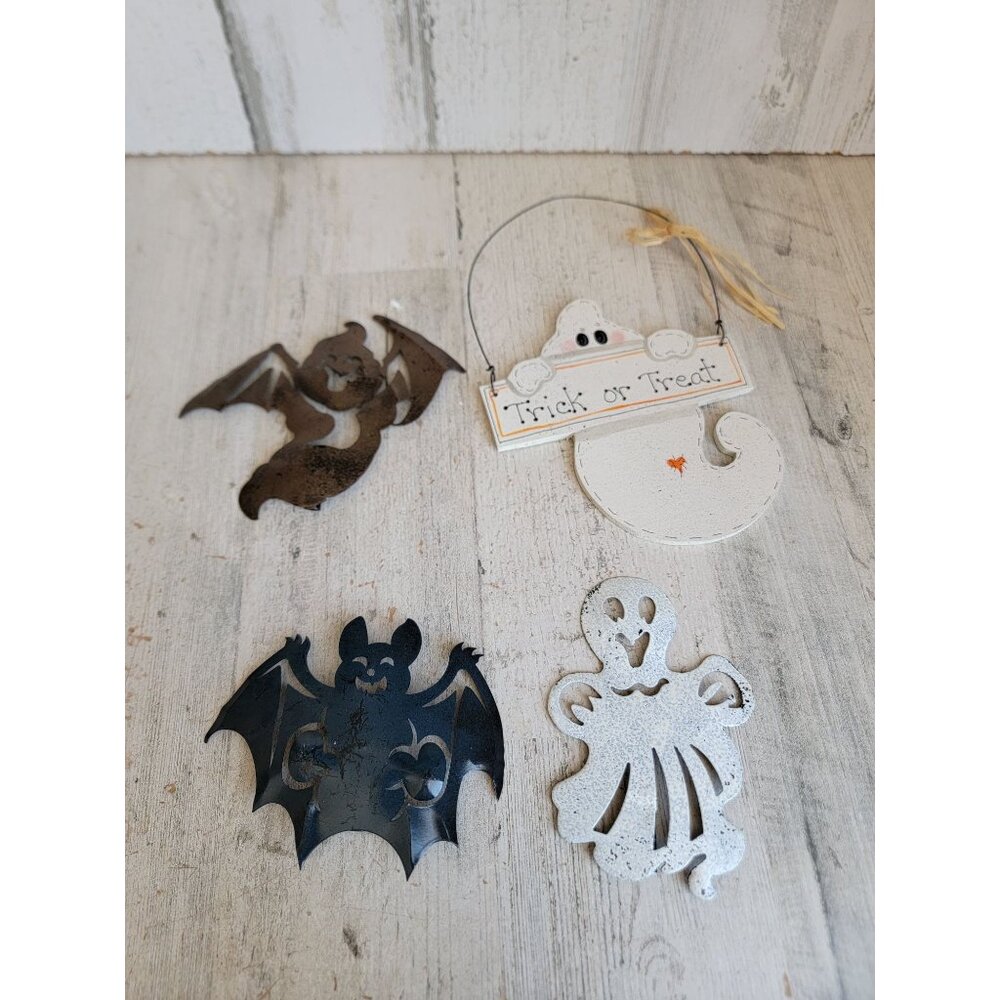 Vintage Halloween hanging back goes goblin home decor sign set